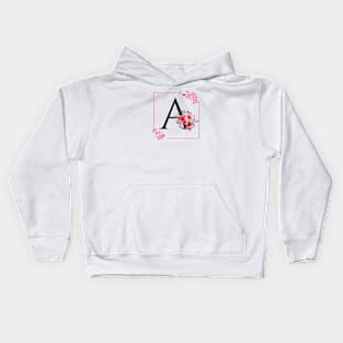 Letter A Calligraphy Kids Hoodie